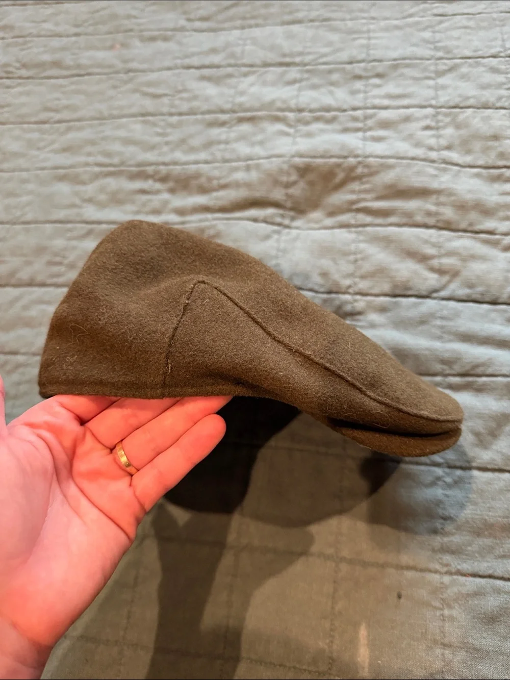 Stetson dark green wool cap
